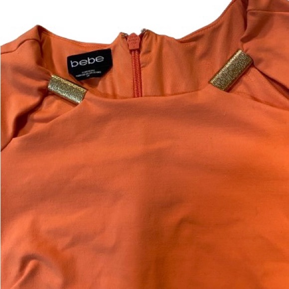 BEBE Salmon orange above the knee dress - Picture 4 of 4